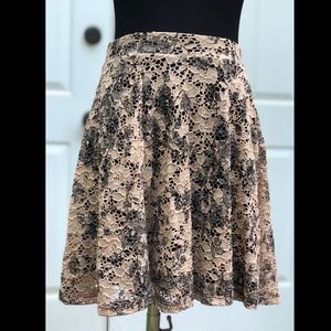 Tan Light Brown Crochet Skirt